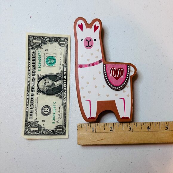 XOXO Llama Valentines Day heart decoration Valentine Love Tiered Tray decoration - Picture 4 of 9